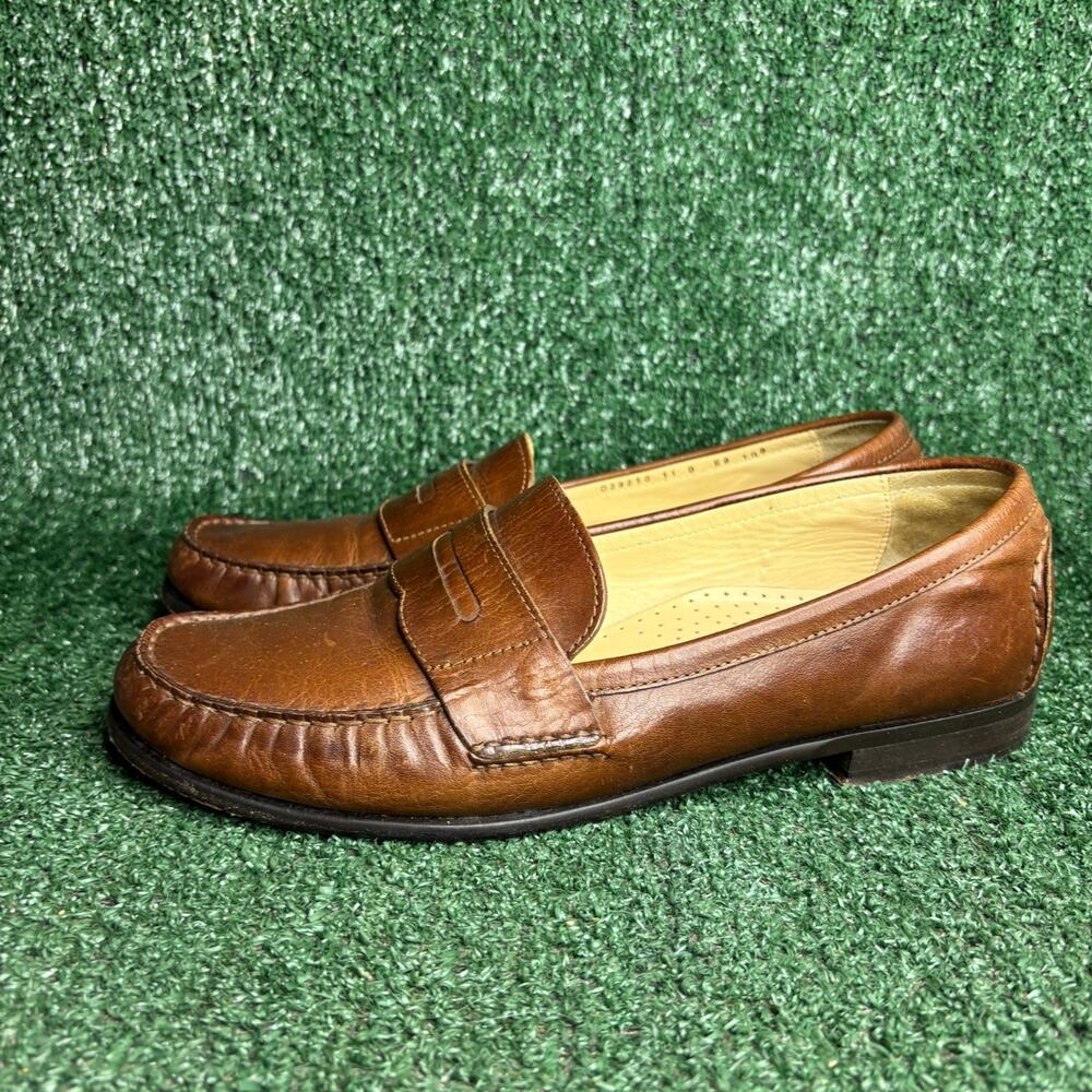Cole Haan Penny Loafers Leather Slip On Moccasin Classic Brown Womens 11 B - Picture 3 of 13